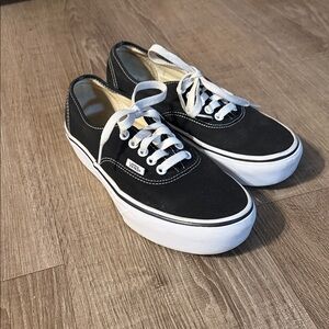 Vans Black and White Classic Low-Top Canvas Sneakers